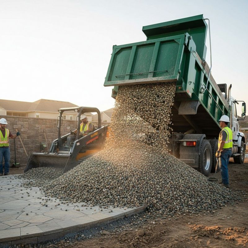 Pea Gravel Delivery detail