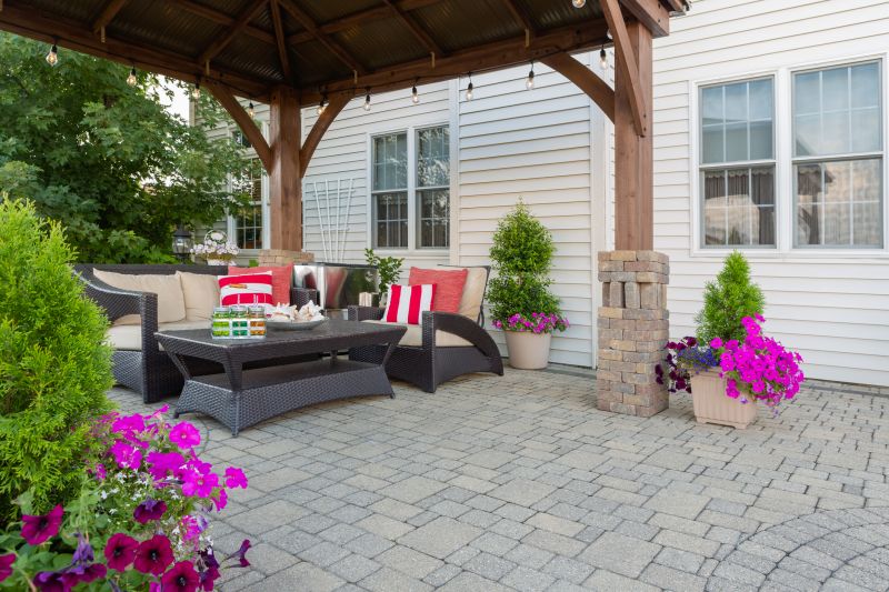 Paver Patio with Textured Surface